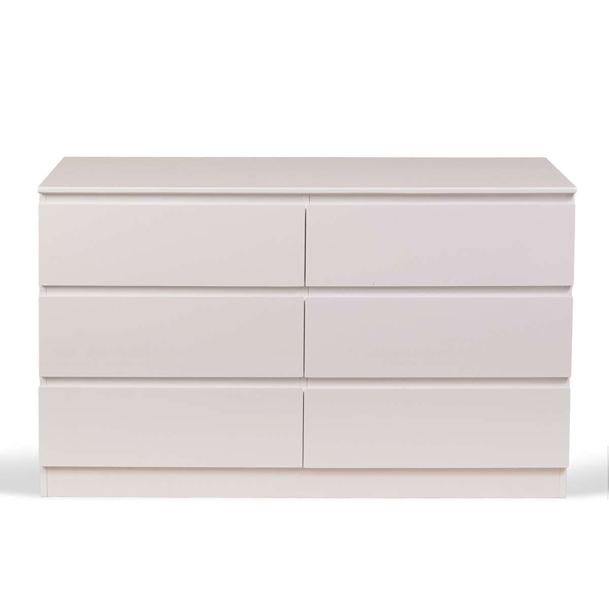 Jolt Classic Six Drawer - White Gloss