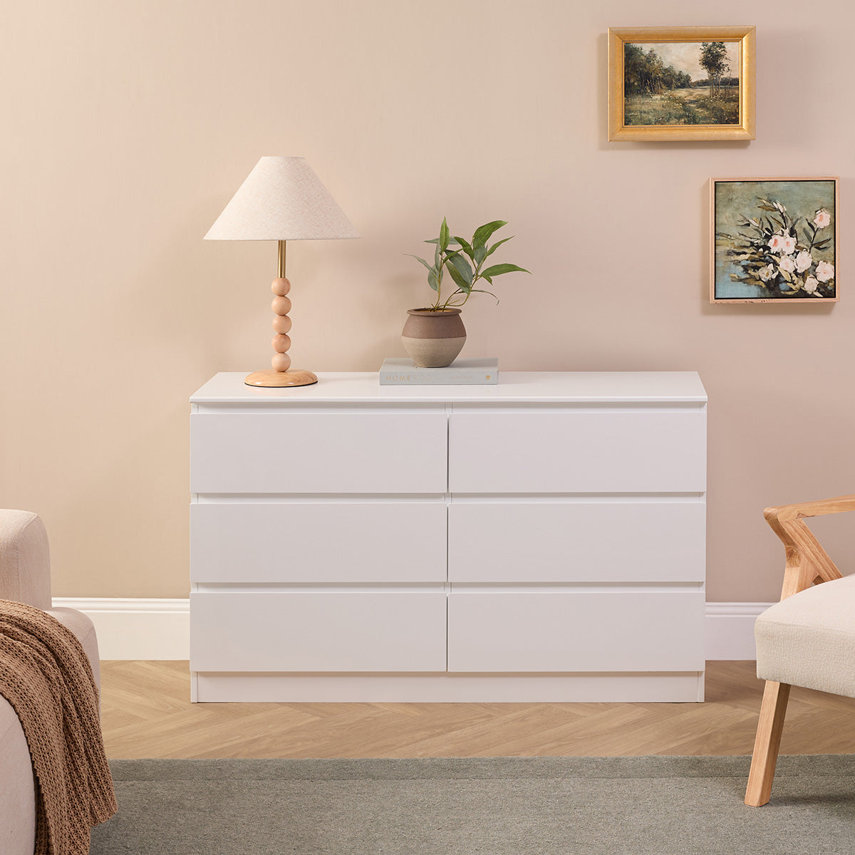 Jolt Classic Six Drawer - White Gloss