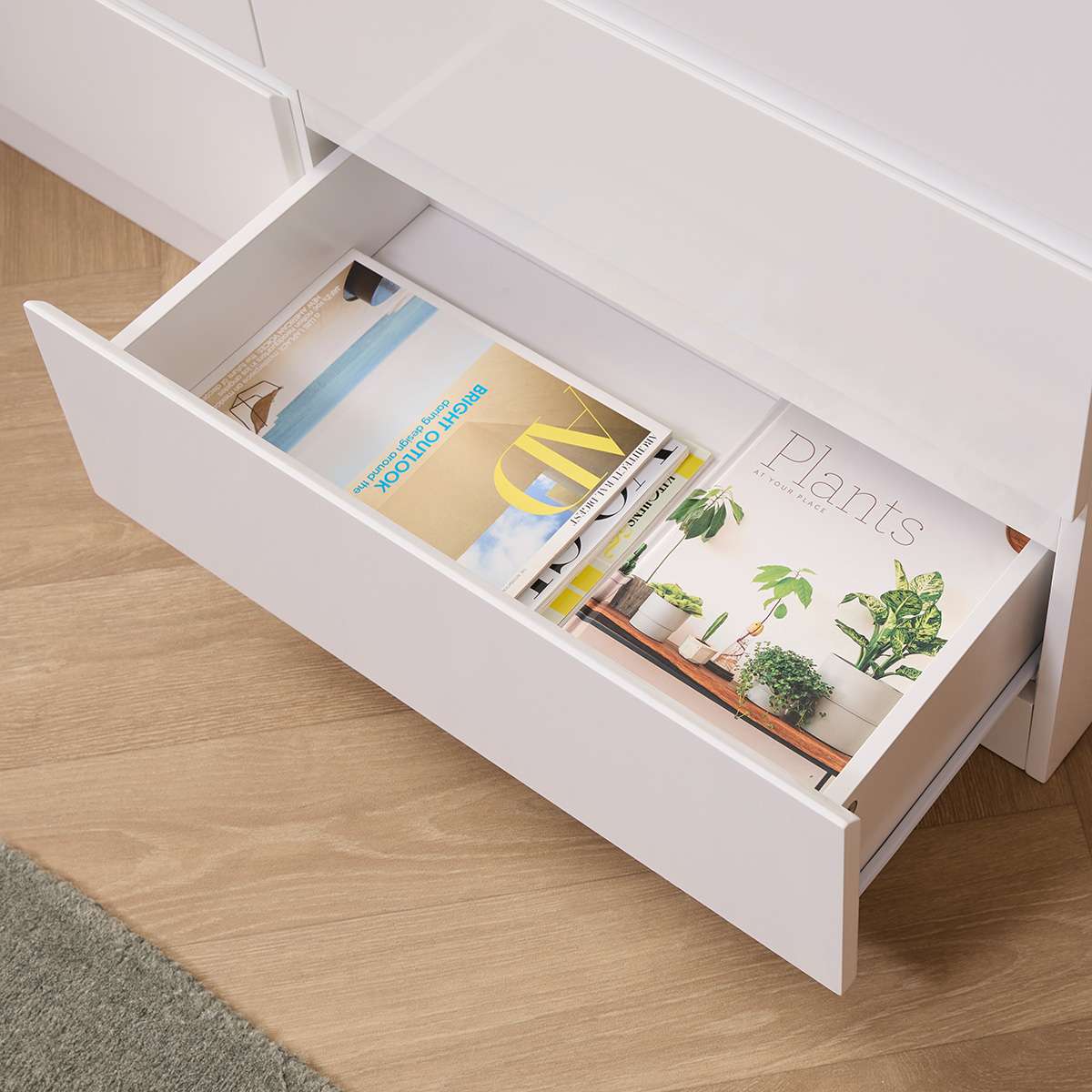 Jolt Classic Six Drawer - White Gloss