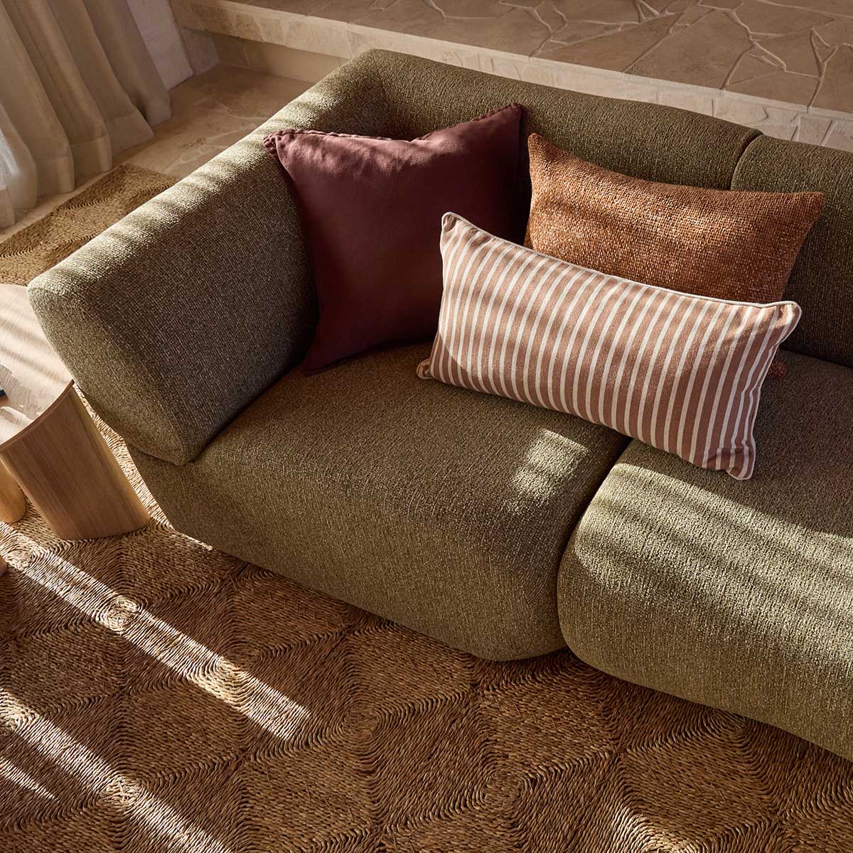 Lola Modular Corner Seat - Green