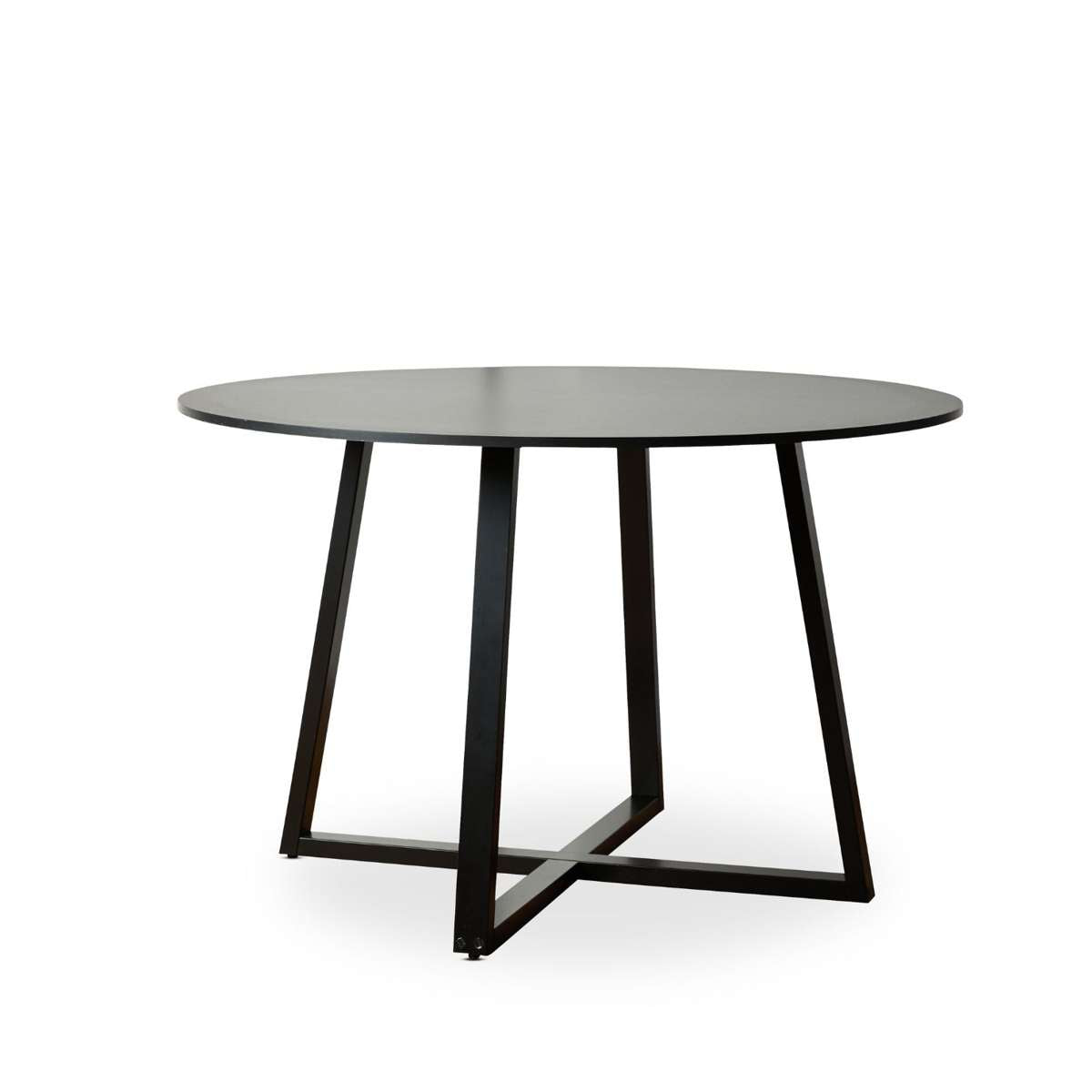 Kyoto Round Four Seater Dining Table - Black - Mocka New Zealand