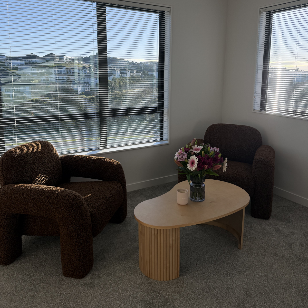 Eve Pebble Shaped Coffee Table - Birch - Mocka New Zealand