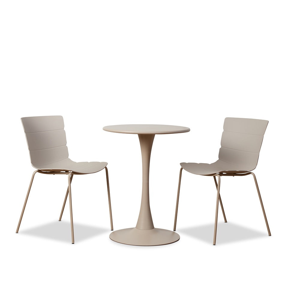 Ravello Outdoor Bistro Three Piece Dining Set Beige - Mocka New Zealand