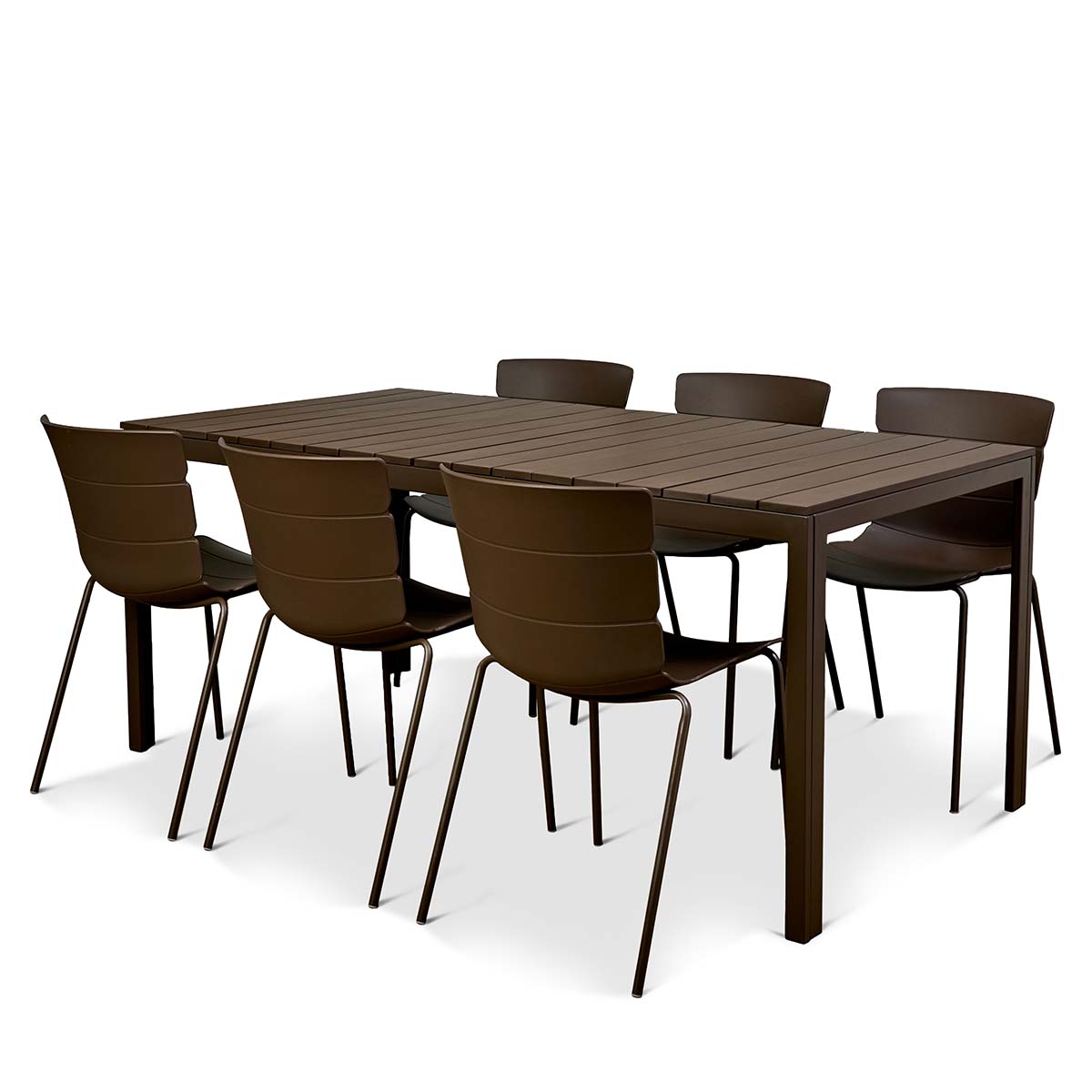 Ravello Outdoor Seven Piece Dining Set Chocolate