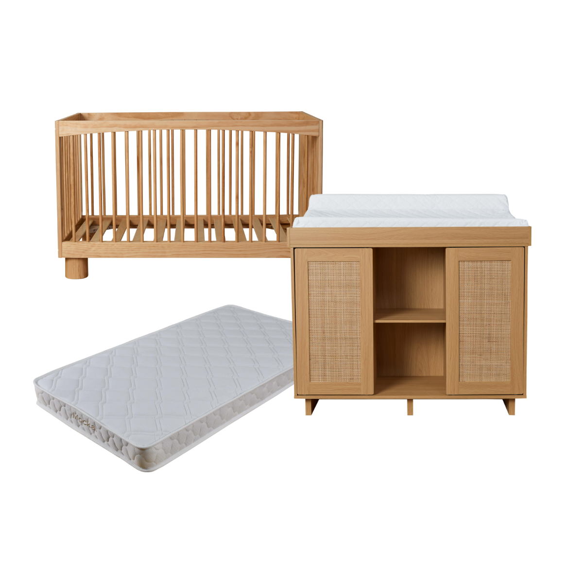 Addison Natural Four Piece Nursey Set - Mocka New Zealand