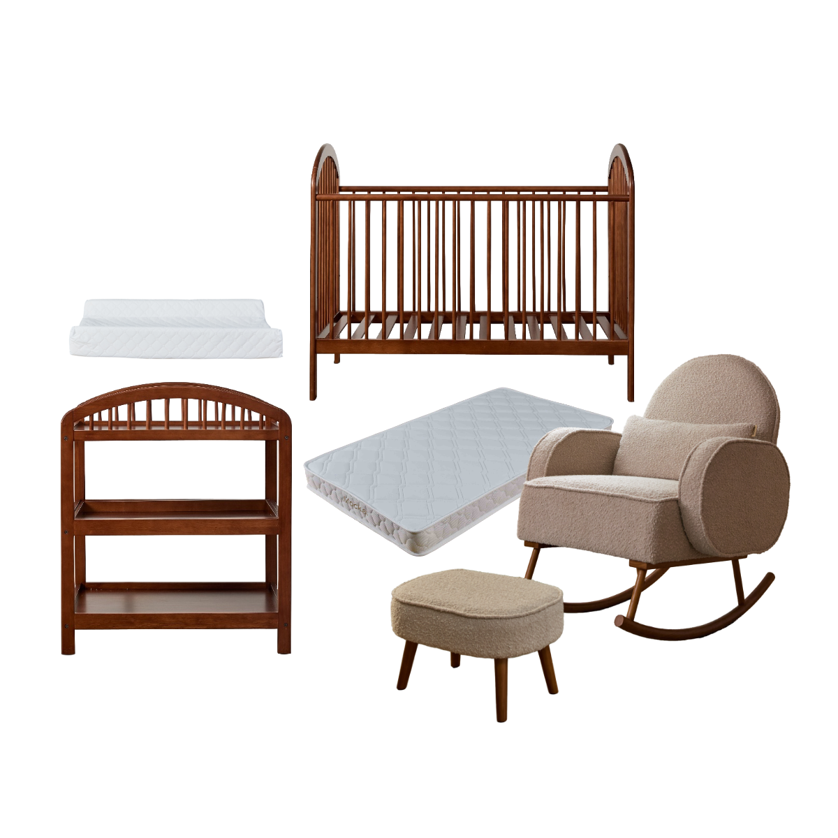 Archie Hazelnut Six Piece Nursery Set - Mocka New Zealand