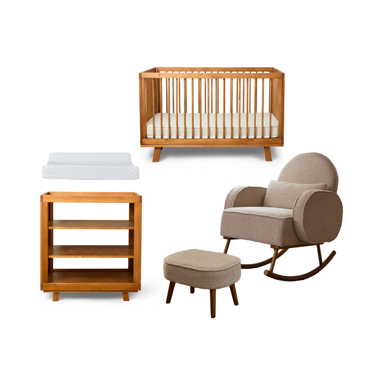 Aspen Hazelnut Six Piece Nursery Set - Mocka New Zealand
