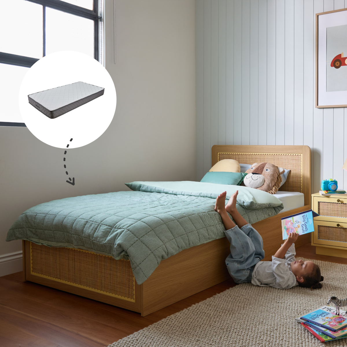 Bonnie Storage King Single Bed + Mattress Bundle - Mocka New Zealand