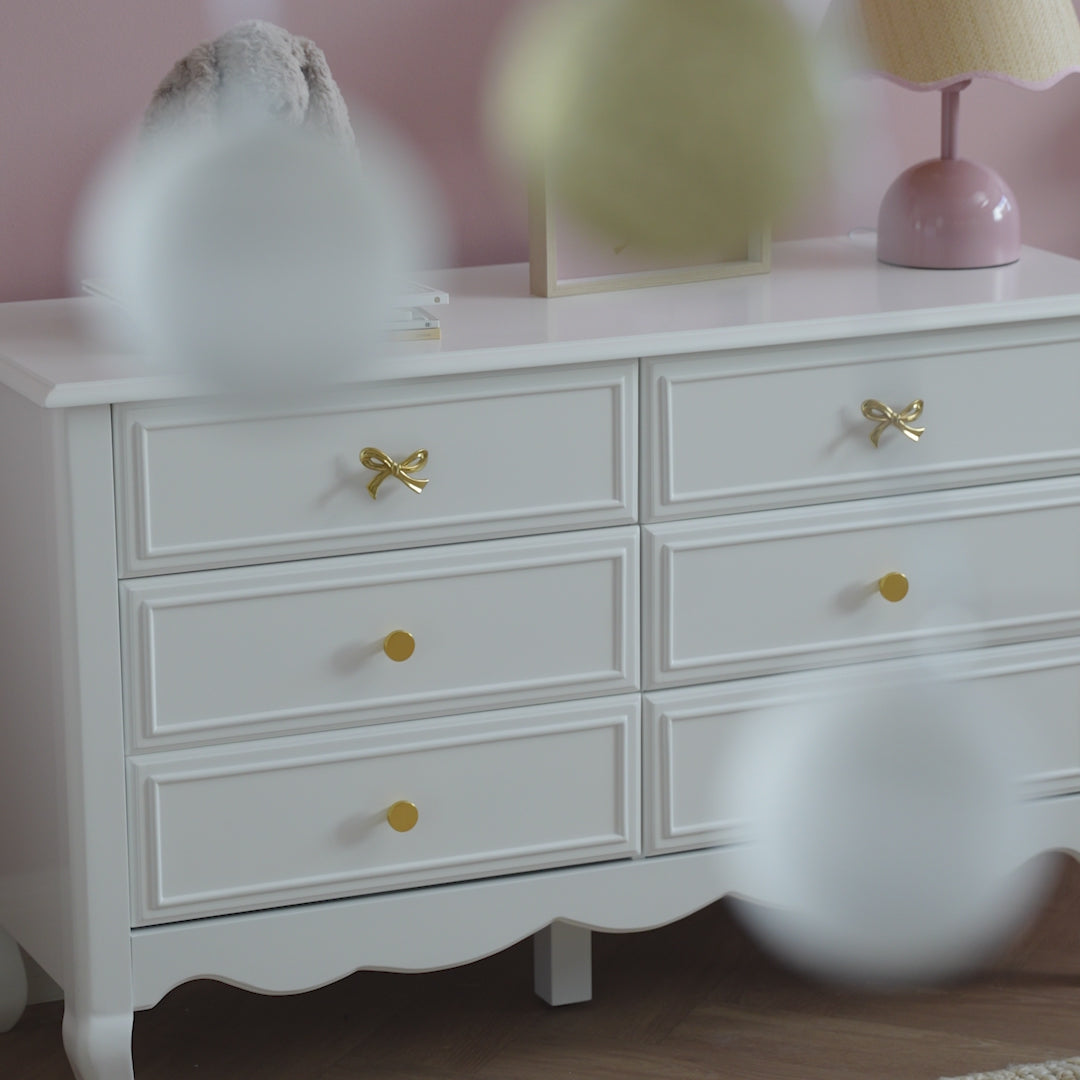 Emmeline Six Drawer with Bows | Storage by Mocka