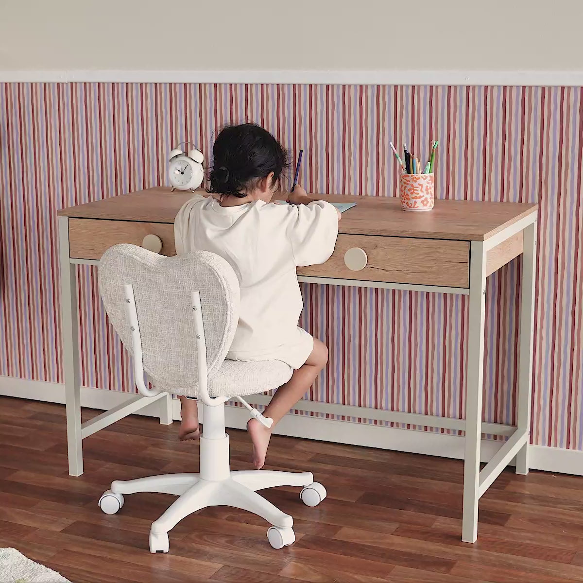 Spotty Desk Cream Kids Furniture by Mocka
