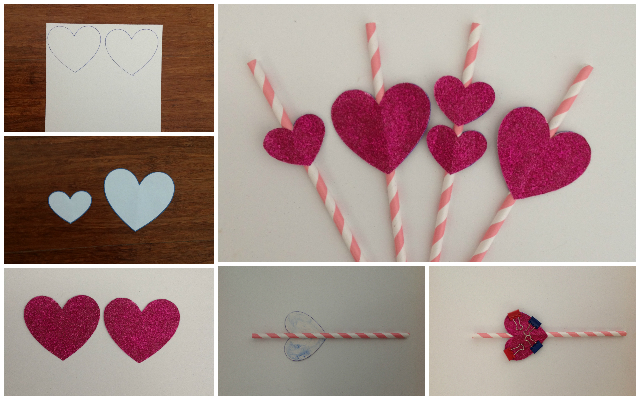Valentine's Day Heart Straws