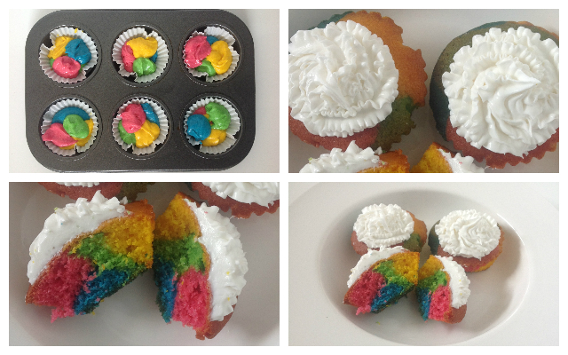 Mocka colourful cupcakes