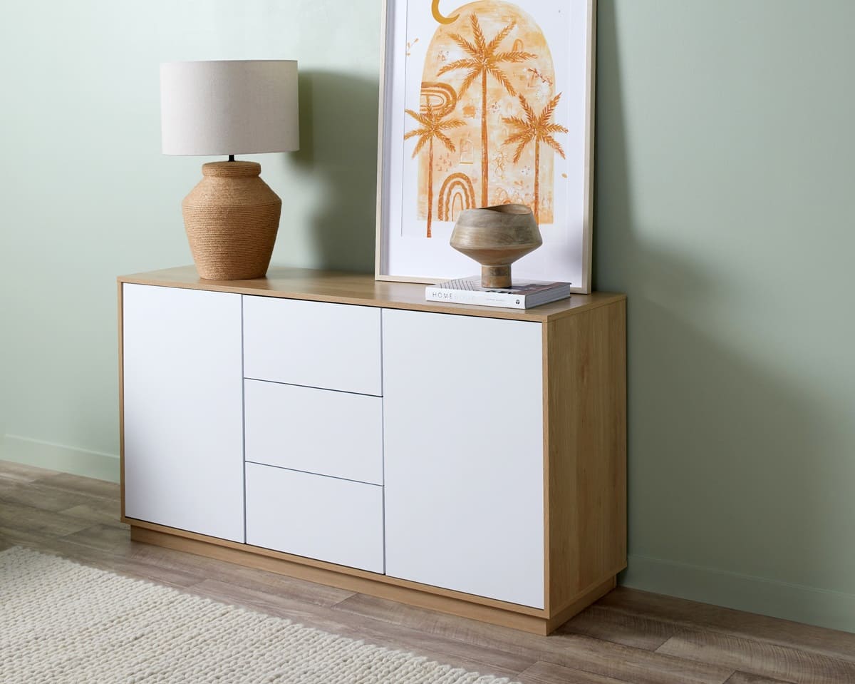 decorated sideboard